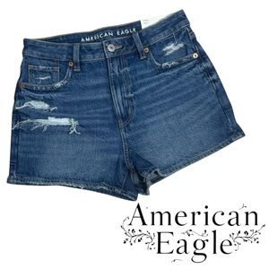 AE American Eagle Women’s Size 2 Strigid Ripped Denim Mom Short